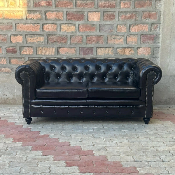 71" Loveseat Normal Cushions | Brooklyn Chesterfield Leather Loveseat with Normal Cushions (BR-2C) by Rising Tide Design Co.