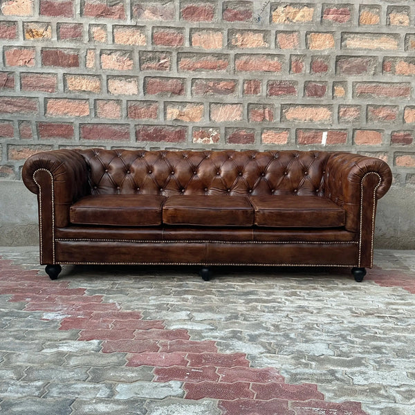 87" Sofa Normal Cushions | Winchester Chesterfield Leather Sofa with Normal Cushions (WI-3C) by Rising Tide Design Co.87" Sofa Normal Cushions | Winchester Chesterfield Leather Sofa with Normal Cushions (WI-3C) by Rising Tide Design Co.