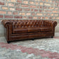 87" Sofa Normal Cushions | Winchester Chesterfield Leather Sofa with Normal Cushions (WI-3C) by Rising Tide Design Co.