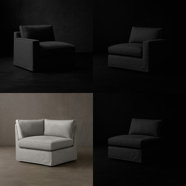 Build Your Own Layout #3 | Brouhaha Sectional in Bedlam with Layout #3 (BRU-CORNER-BEDLAM) by Rising Tide Design Co.