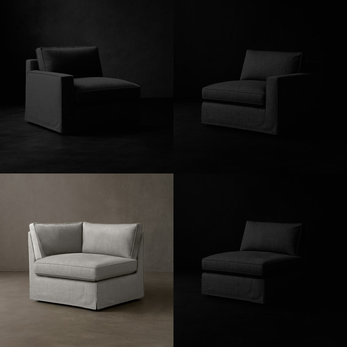 Build Your Own Layout #3 | Brouhaha Sectional in Bedlam with Layout #3 (BRU-CORNER-BEDLAM) by Rising Tide Design Co.