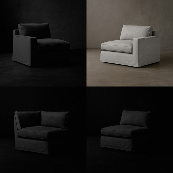 Build Your Own Layout #2 | Brouhaha Sectional in Bedlam with Layout #2 (BRU-L-ARM-BEDLAM) by Rising Tide Design Co.