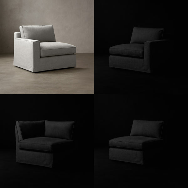 Build Your Own Layout #1 | Brouhaha Sectional in Bedlam with Layout #1 (BRU-R-ARM-BEDLAM) by Rising Tide Design Co.