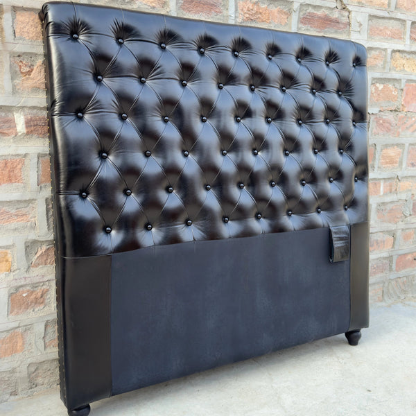 Brooklyn Chesterfield Tufted Leather Headboard | by Rising Tide Design Co.