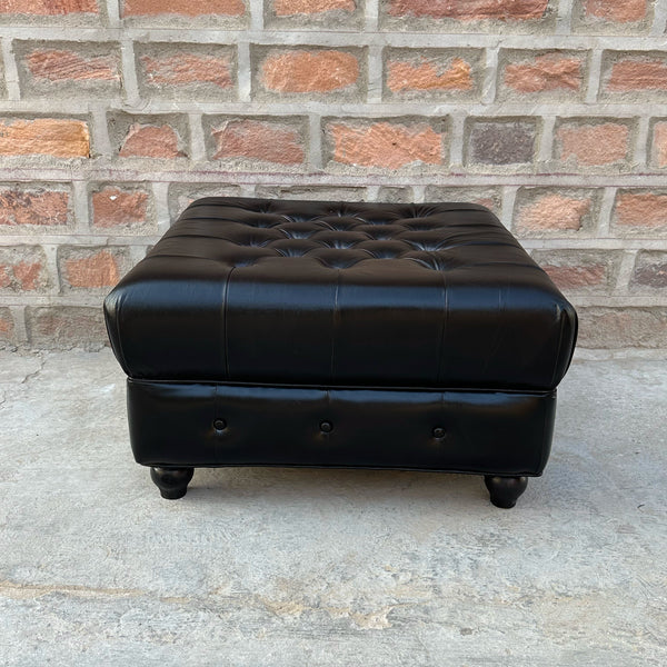 Brooklyn Chesterfield Leather Ottoman by Rising Tide Design Co.