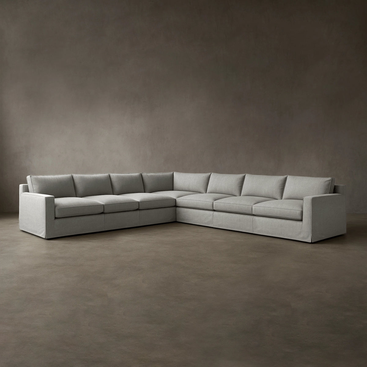 L-Shaped Layout #4 | Brouhaha Sectional in Bedlam with Layout #4 (BRU-L4-BEDLAM) by Rising Tide Design Co.