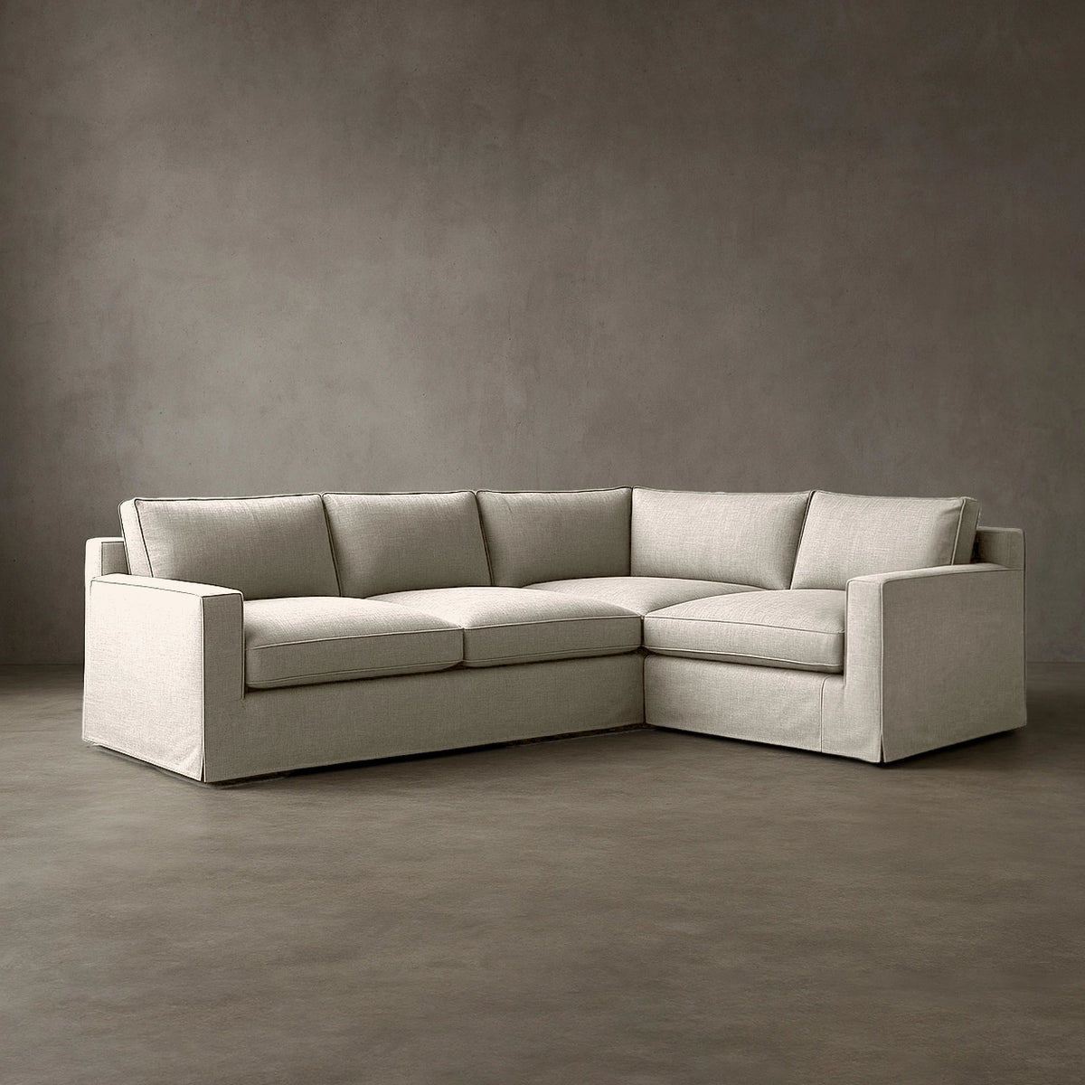 L-Shaped Layout #2 | Brouhaha Sectional in Havoc with Layout #2 (SKU) by Rising Tide Design Co.