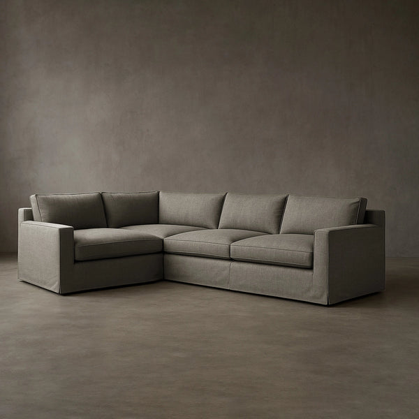 L-Shaped Layout #1 | Brouhaha Sectional in Mischief with Layout #1 (BRU-L1-MISCHIEF) by Rising Tide Design Co.