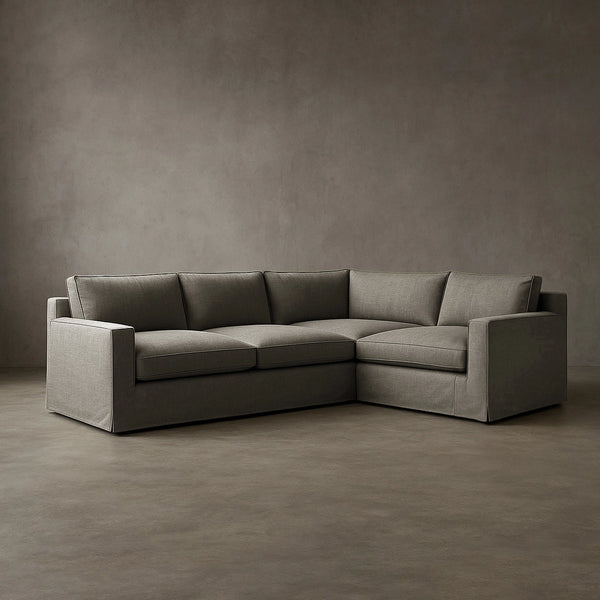 L-Shaped Layout #2| Brouhaha Sectional in Mischief with Layout #2 (BRU-L2-MISCHIEF) by Rising Tide Design Co.