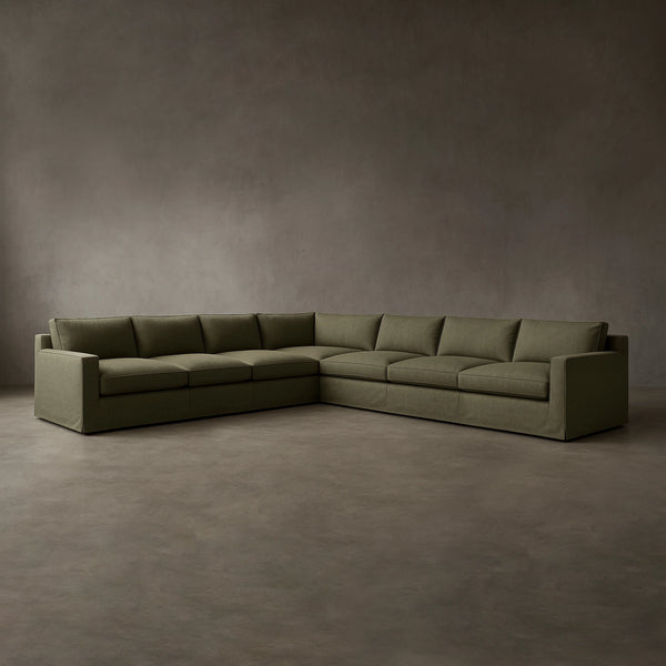 L-Shaped Layout #4 | Brouhaha Sectional in Ruckus with Layout #4 (BRU-L4-RUCKUS) by Rising Tide Design Co.