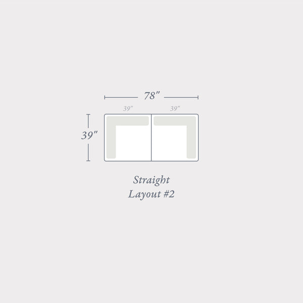 Straight Layout #2 | Brouhaha Sectional in Havoc with Layout #2 (BRU-S2-HAVOC) by Rising Tide Design Co.
