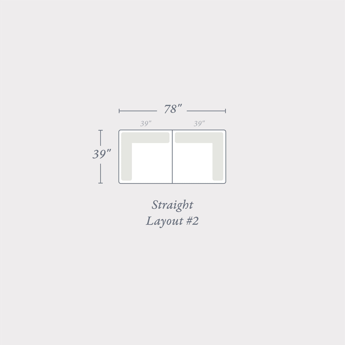 Straight Layout #2 | Brouhaha Sectional in Havoc with Layout #2 (BRU-S2-HAVOC) by Rising Tide Design Co.