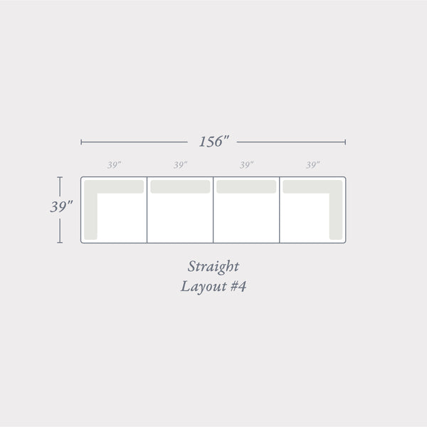 Straight Layout #4 | Brouhaha Sectional in Ruckus with Layout #4 (BRU-S4-RUCKUS) by Rising Tide Design Co.