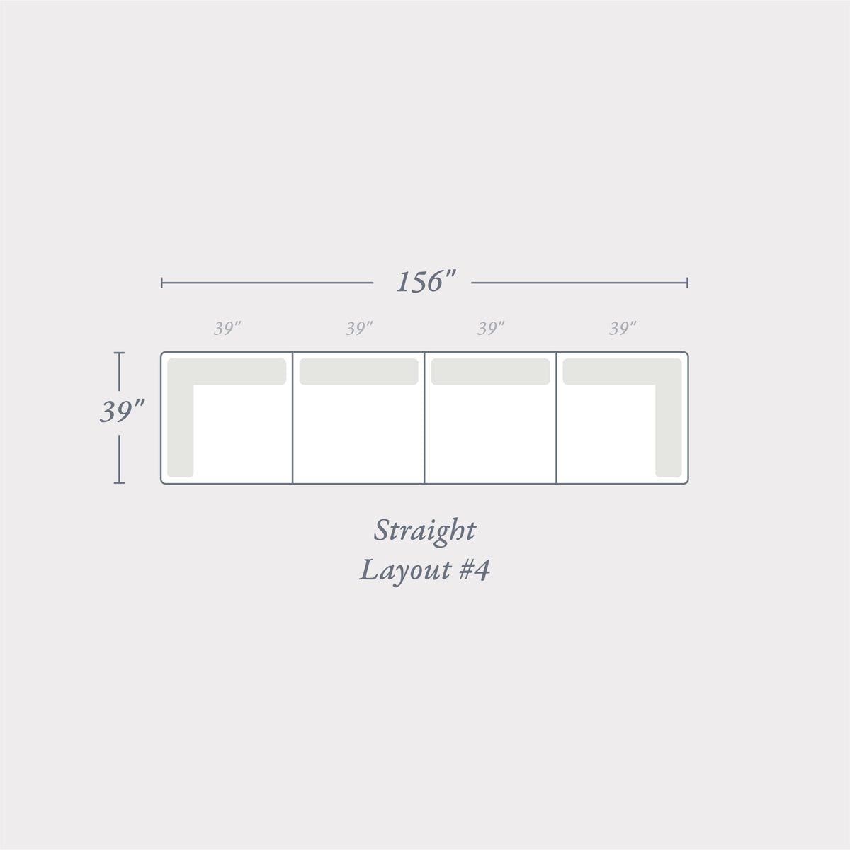 Straight Layout #4 | Brouhaha Sectional in Ruckus with Layout #4 (BRU-S4-RUCKUS) by Rising Tide Design Co.