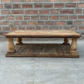 Calico Jack Salvaged Wood Coffee Table with Natural (CJ-60N) by Rising Tide Design Co. | Viewed Head-on