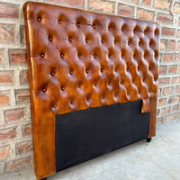 Laramie Chesterfield Tufted Leather Headboard by Rising Tide Design Co.