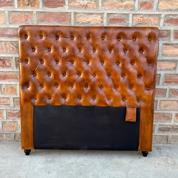 Laramie Chesterfield Tufted Leather Headboard by Rising Tide Design Co.