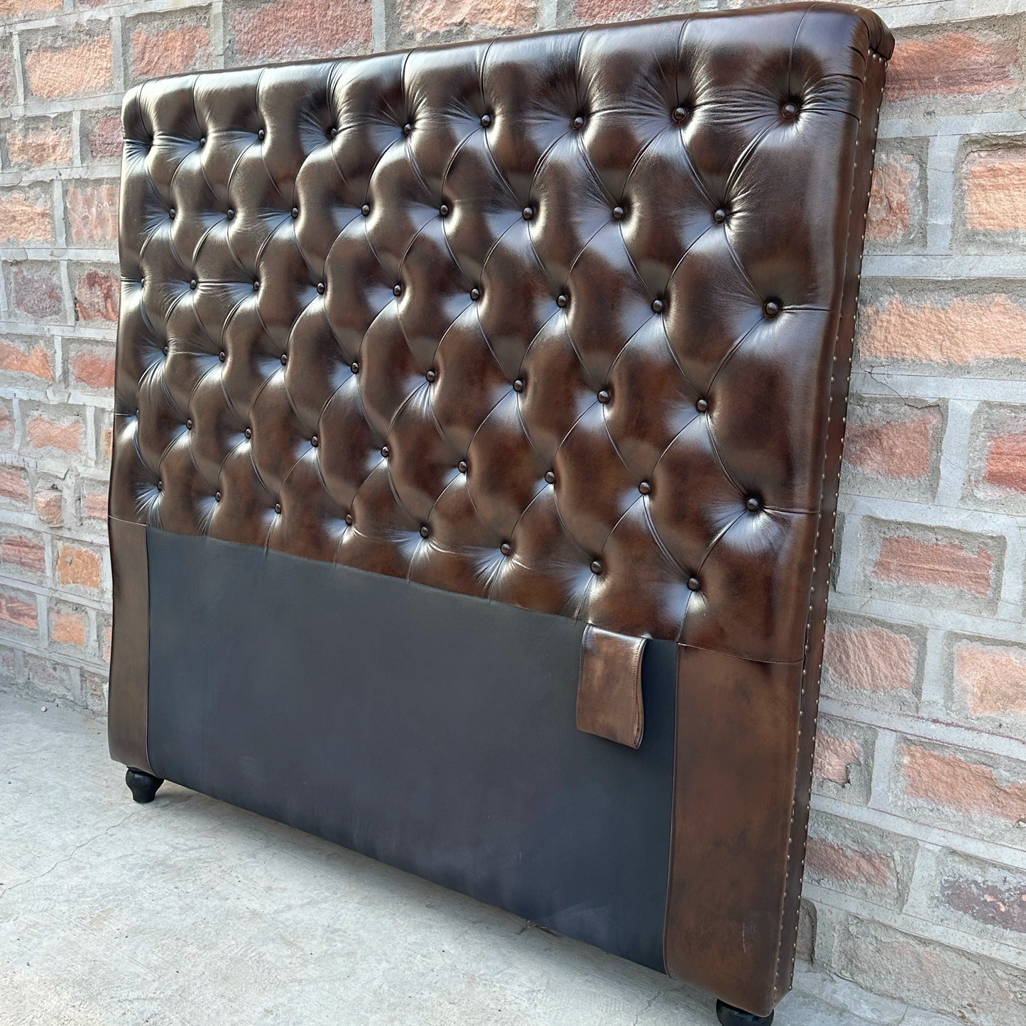 Remington Chesterfield Tufted Leather Headboard | by Rising Tide Design Co.