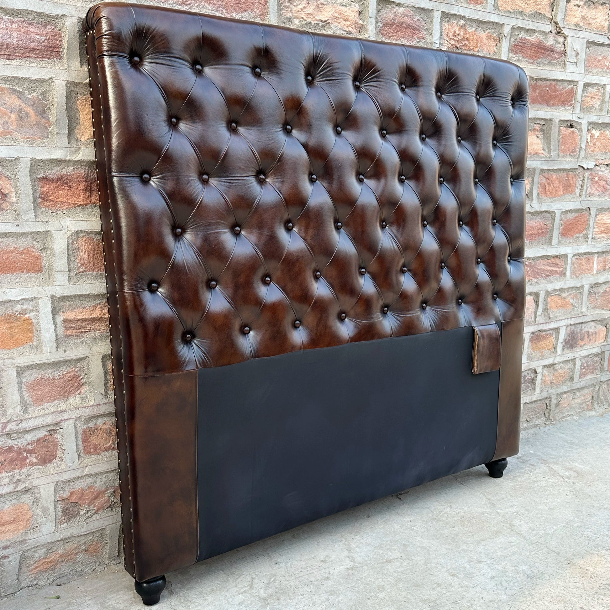 Remington Chesterfield Tufted Leather Headboard | by Rising Tide Design Co.