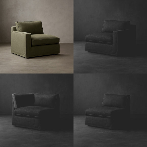 Build Your Own Layout #1 | Brouhaha Sectional in Ruckus with Layout #1 (BRU-R-ARM-RUCKUS) by Rising Tide Design Co.