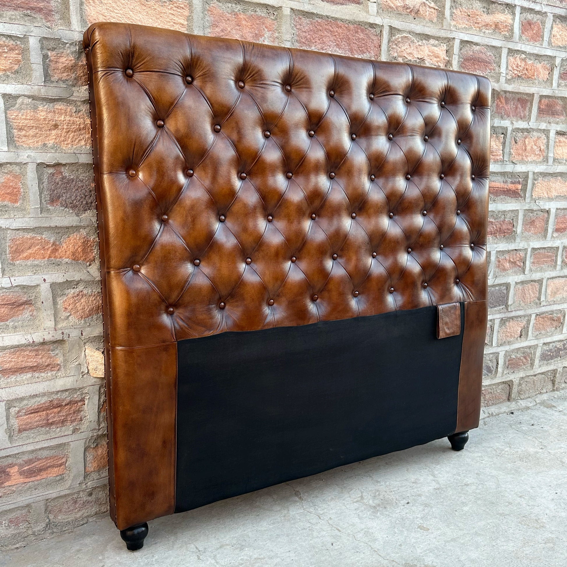 Winchester Chesterfield Tufted Leather Headboard | by Rising Tide Design Co.