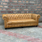 87" Sofa Tufted Bench | Cheyenne Chesterfield Leather Sofa with Tufted Bench Seat (CH-3T) by Rising Tide Design Co.