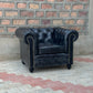 37" Armchair Normal Cushions | Hemingway Chesterfield Leather Armchair with Normal Cushions (HE-1C) by Rising Tide Design Co.