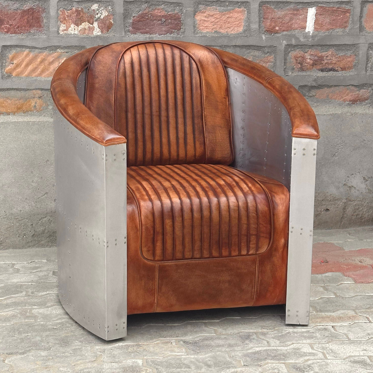 Top Gun Aviator Chair (AV-01) by Rising Tide Design Co. viewed from an offset angle
