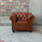 37" Armchair Normal Cushions | Laramie Chesterfield Leather Armchair with Normal Cushions (LA-1C) by Rising Tide Design Co.