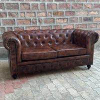 71" Loveseat Normal Cushions | Remington Chesterfield Leather Loveseat with Normal Cushions (RE-2C) by Rising Tide Design Co.