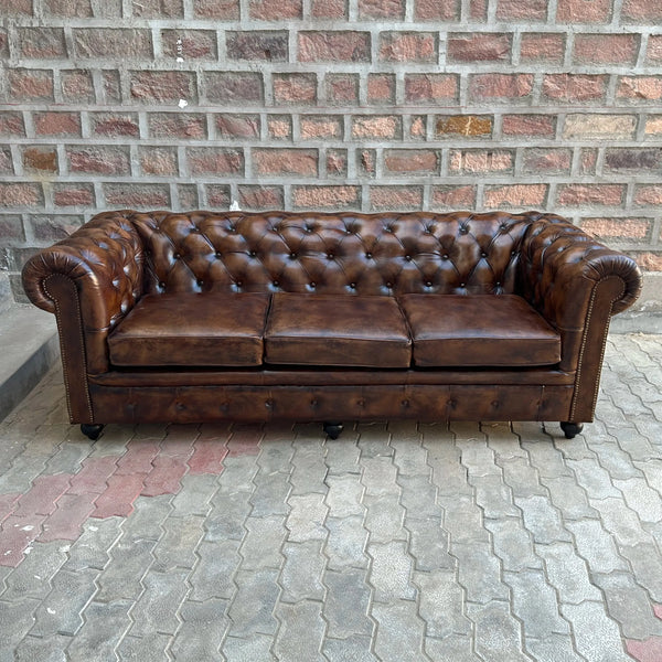 Remington Chesterfield Leather Sofa